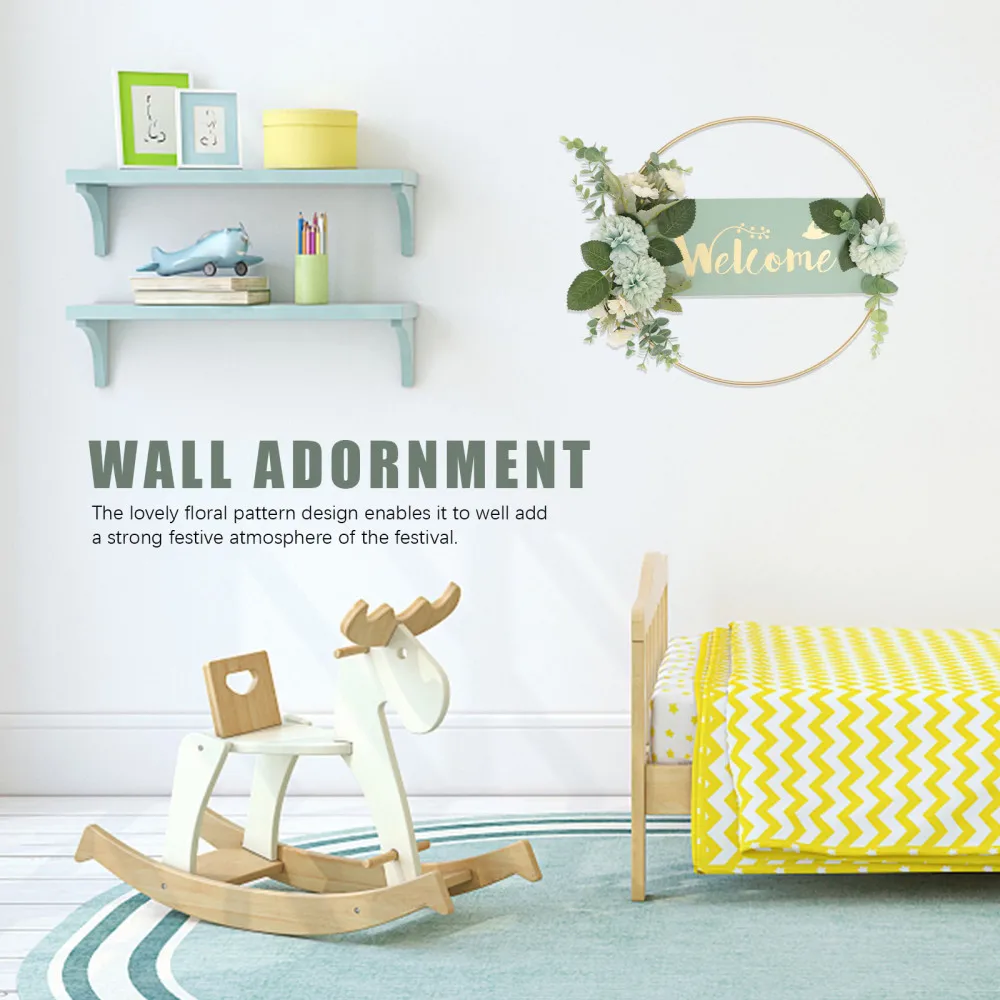 

1Pc Wall Hanging Pendant Decorative Welcome Board Shop Layout Ornament (Green)