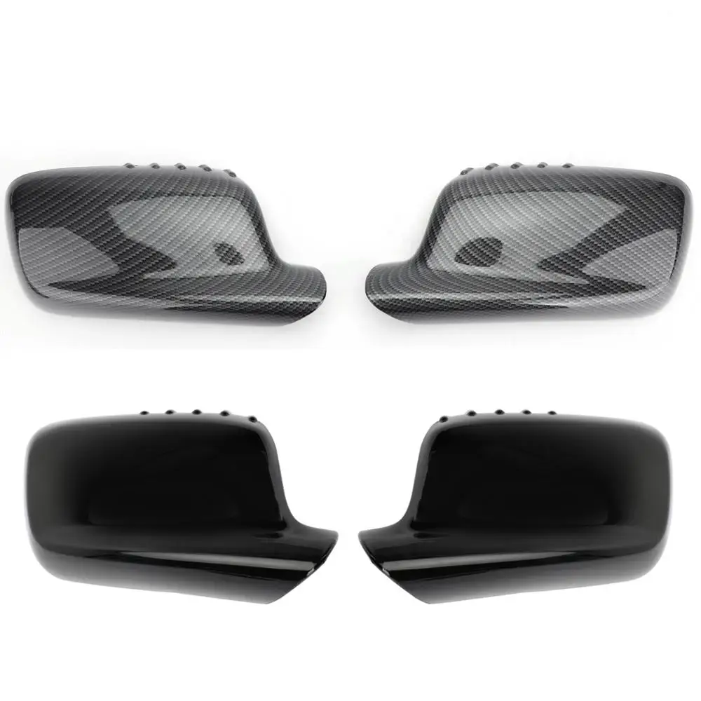 Artudatech Black Carbon Side Mirror Cover Cap for BMW E46 E65 E66 745i 750i 51167074236 51167074235