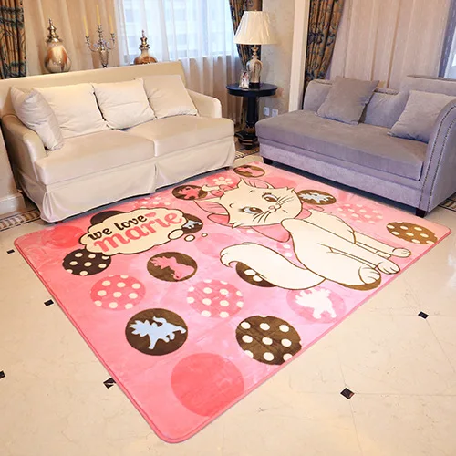 Милый мультяшный коврик для ползания с рисунком из аниме кошки розовой Луны