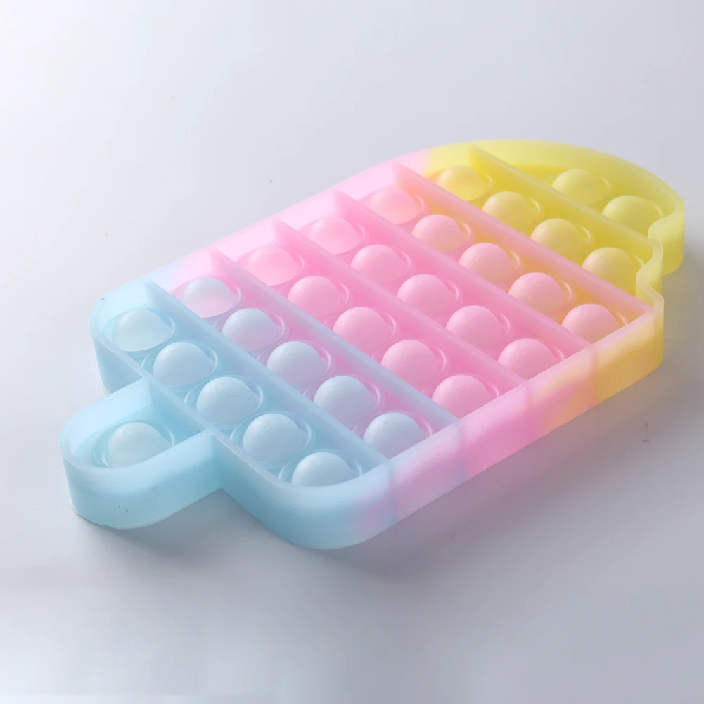 

Ice Cream Bubble Toy Rainbow Fidget Push Bubble Fidget Sensory Toys Kid Adult Autism Stress Reliever Squeeze Toy