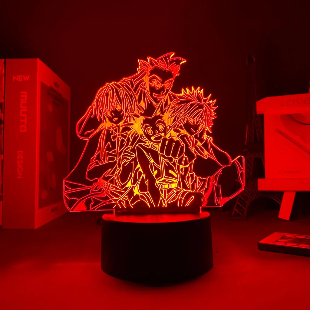 

3D Lamp Led Panel Lights Hunter X Hunter Valentines Day Gift Holiday Lighting Motion Sensor Light Led