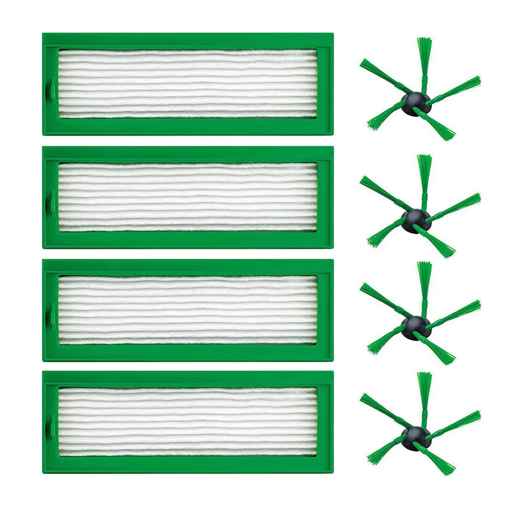 

Replacement Parts 4 Side Brush & 4 Hepa Filters Accessories Kit For Vorwerk Kobold Vr200 Vr-200 Vaccum Cleaner Parts#dg4