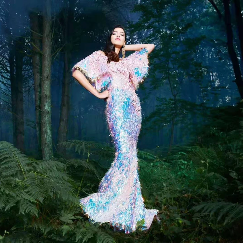 Новинка 2019 модное платье с блестками хит продаж женские вечерние платья