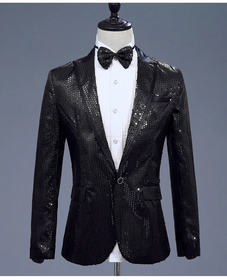 Пайетки пиджаки для мужчин певец и ведущий Сценические костюмы пальто тонкий