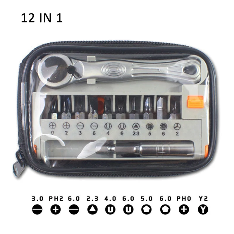 

Набор отверток с трещоткой, 12 в 1, многофункциональный набор отверток