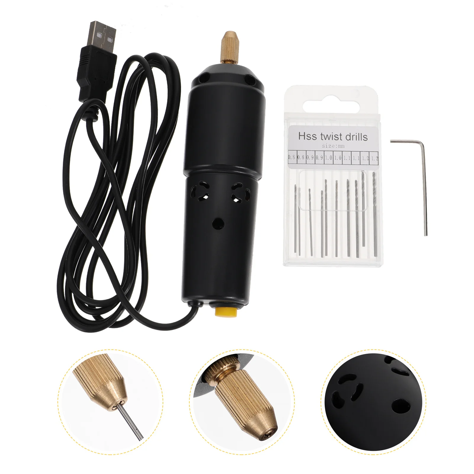 

1 Set Electric Hand Electric Grinder Drill Electric Drill USB Hand Drill