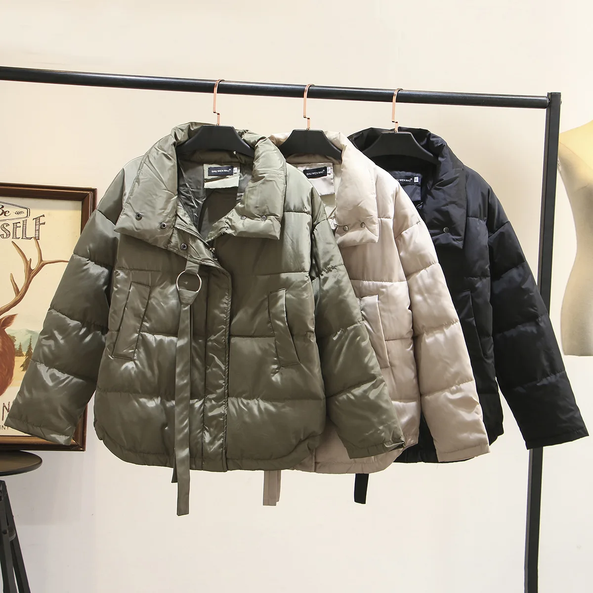 Плюс Размеры милые свободные короткие парки 2019 зимняя куртка женские пальто