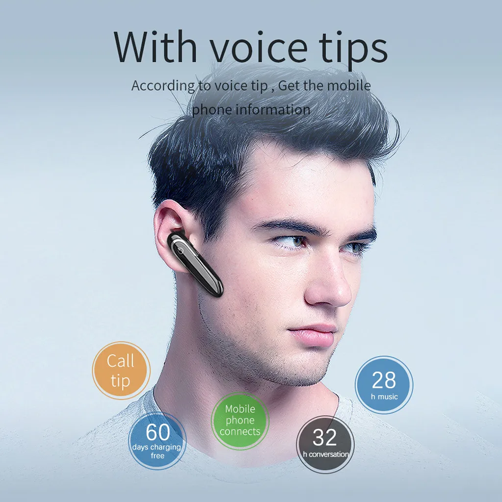 D5 Super Bluetooth Wireless Earphone Waterproof Sport Headset Long Standby Time Earphones With Microphone Earbuds For Smartphone |