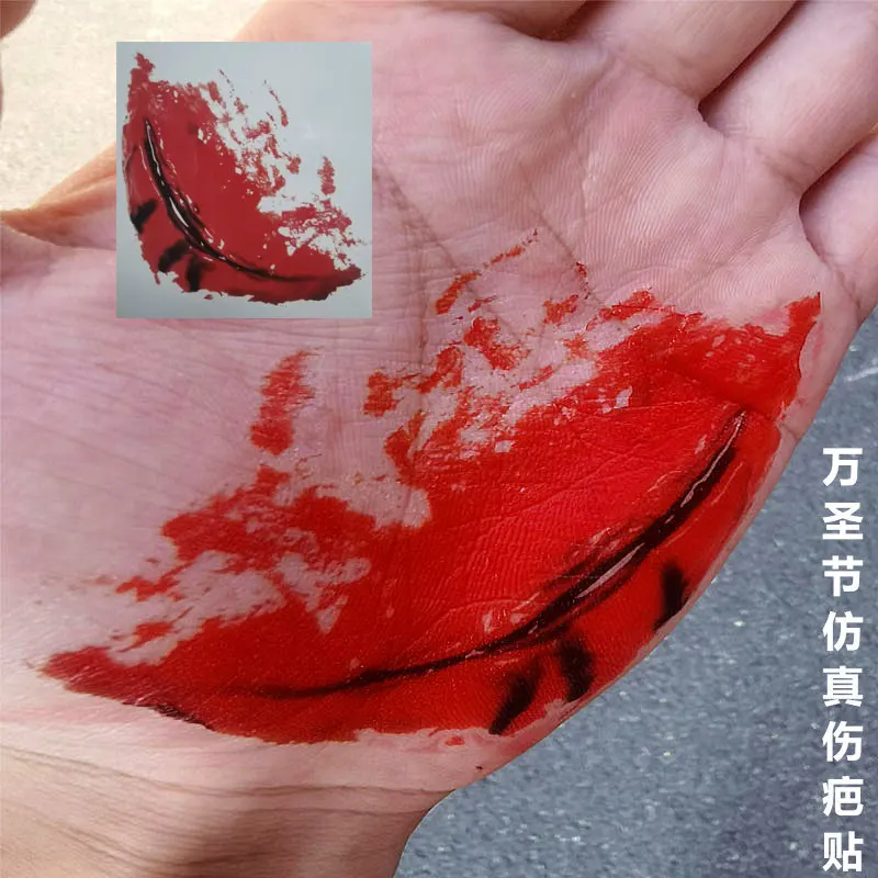 

3pcs/Set Zombie Scars Tattoos Sticker Bloody Makeup Halloween Decor Horror Wound Scary Blood Injury Halloween Masquerade Party