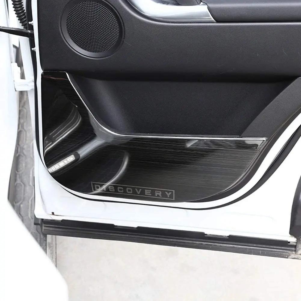 

304 Stainless Steel Interior Door Panel Storage Box Protection Cover Trim for Land Rover Discovery Sport 2015 2016 2017 2018
