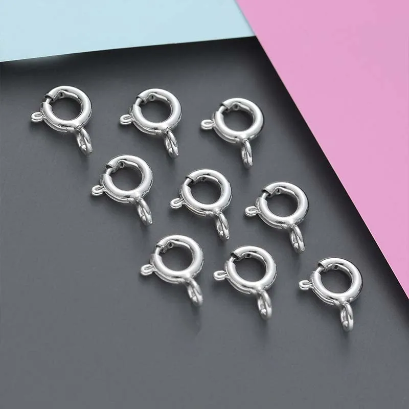 Круглые Пружинные застежки с открытым соединительным кольцом 5 7 мм шт. фурнитура