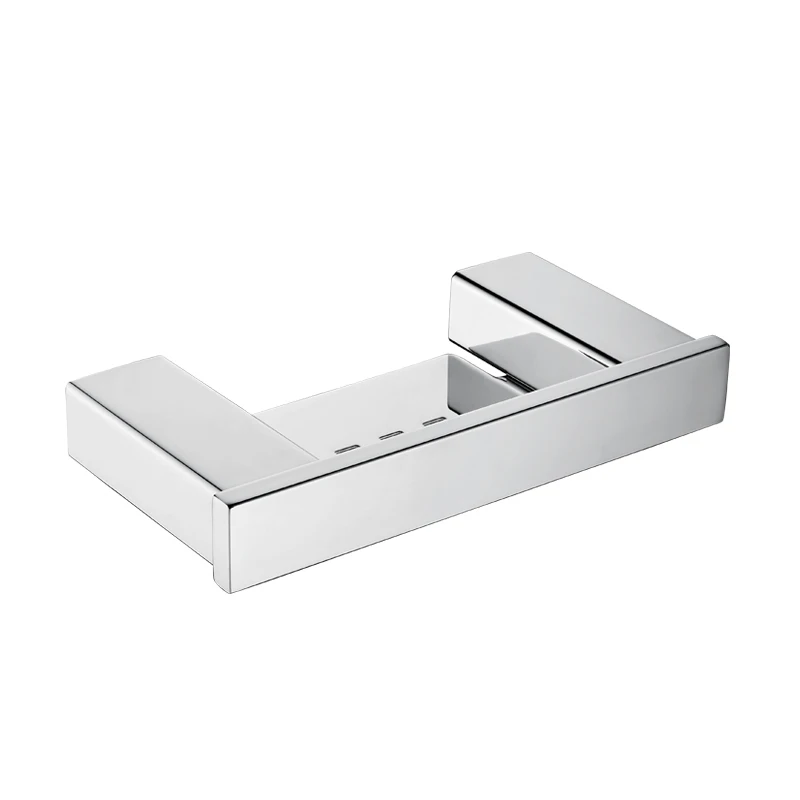 Бесплатная доставка квадратная Хромированная мыльница из нержавеющей стали
