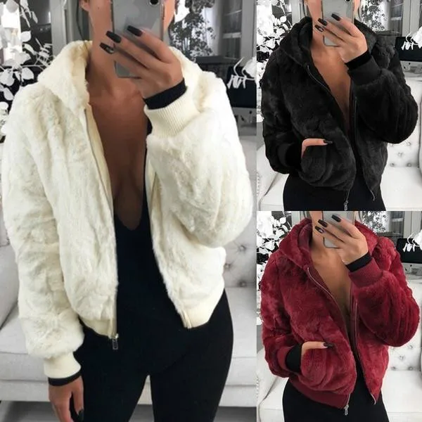 

S-3XL Women Winter Casual Warm Fleece Coats Zipper Hoodies Outwear Jackets Sweaters