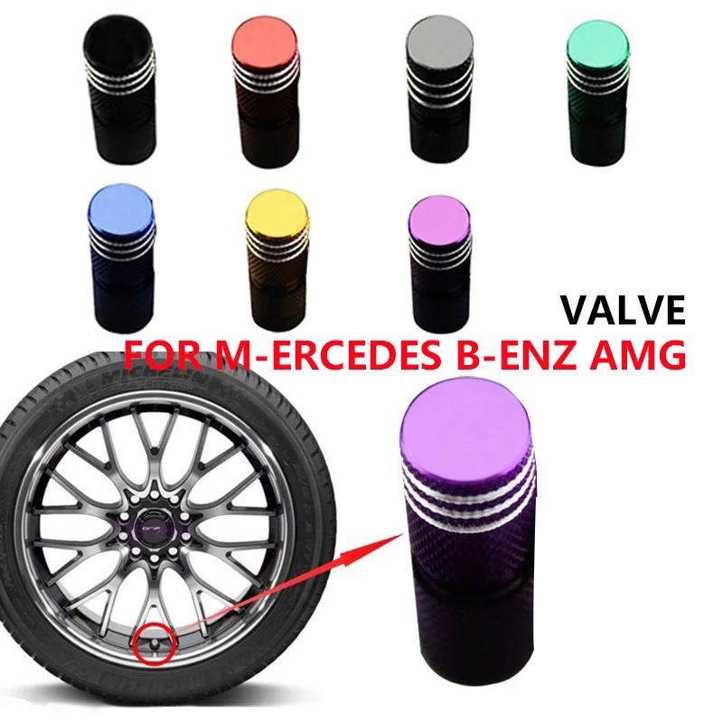 

4pcs metal car wheel tire valve cap protection cover For Mercedes Benz W212 W211 W210 GLA E200L Car accessories