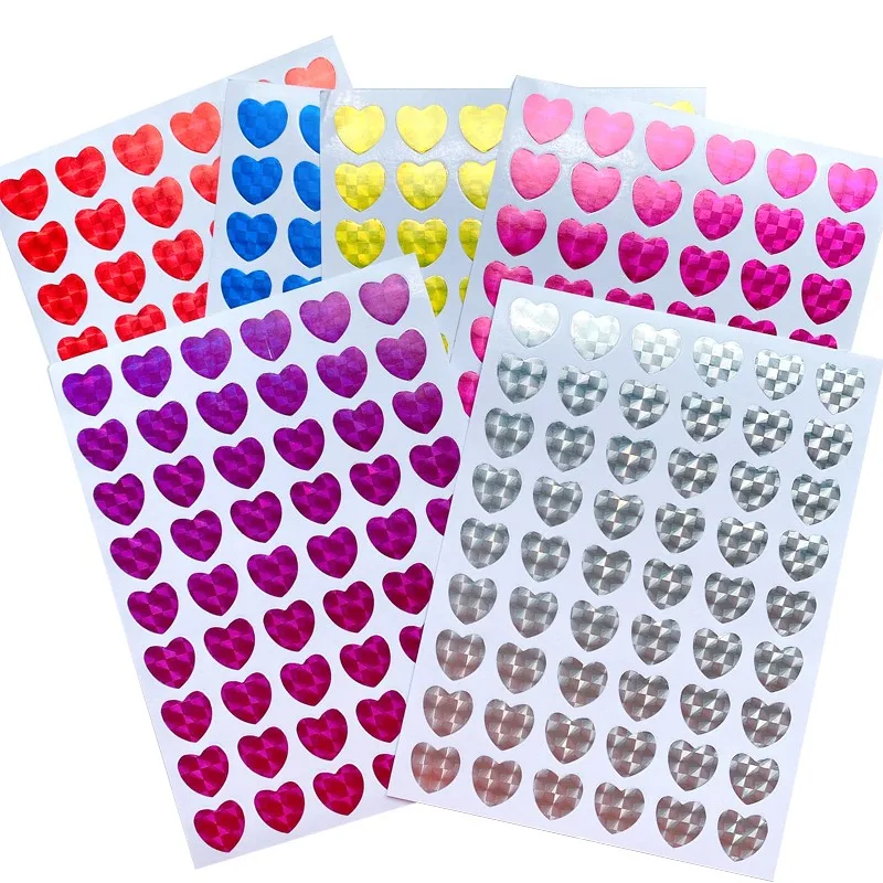 

270pcs Cartoon Love Pattern Laser Nail Stickers waterproof elf-adhesive Decal DIY children's performance stickers