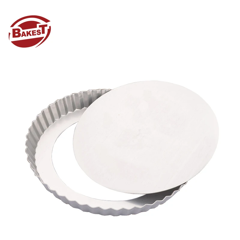 Пекарская сковорода для пиццы из алюминиевого сплава со съемным дном круглая