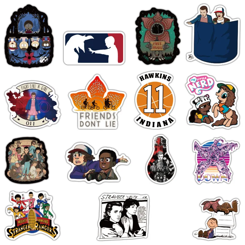 

D3380 Homegaga 50pcs TV Show Stickers DIY Scrapbooking Skateboard Fridge Phone Guitar Snowboard Luggage Classic Toys Stickers