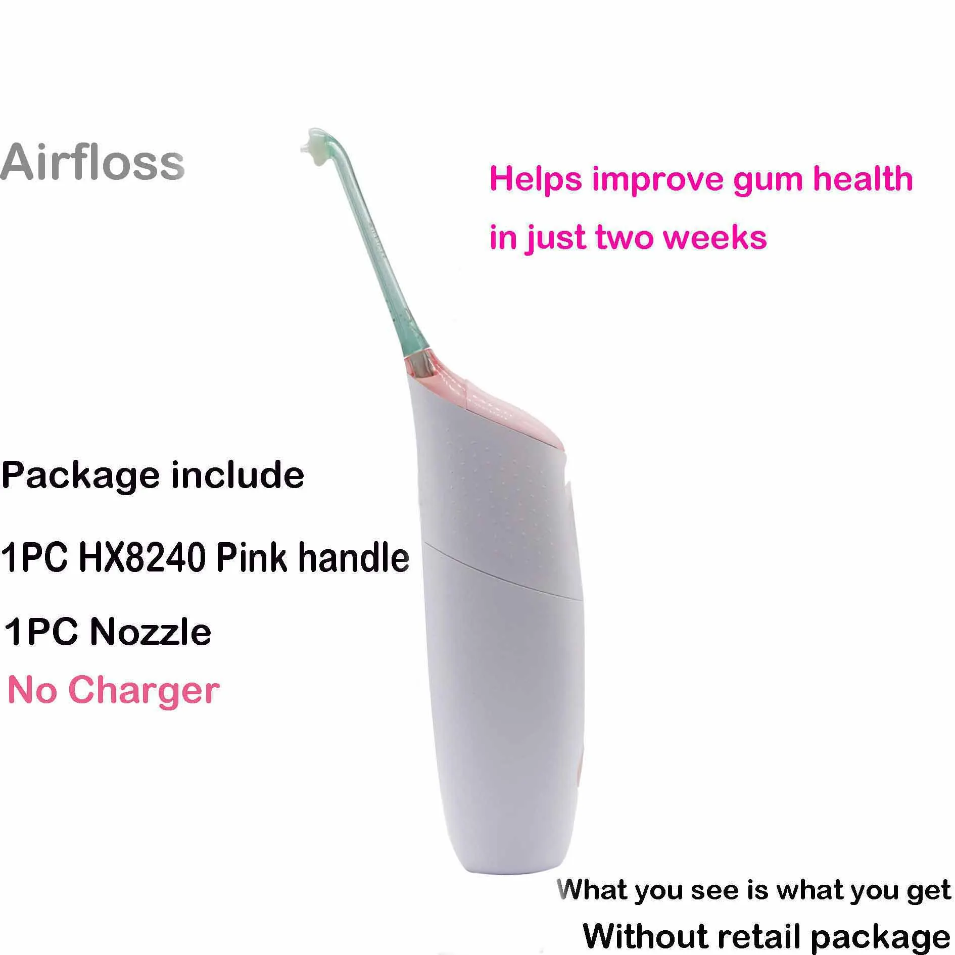 Для Sonicare AirFloss Электрический ирригатор Handle HX8140 & Nozzle HX8111 HX8211 HX8141 HX8154 W/O Розничная