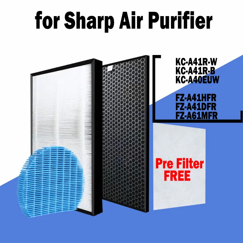 Filtro de Carvão Filtro para Sharp Fz-a41dfr e Fz-a61mfr Ativado Hepa Umidificador Kc-a41r-b Kc-a40euw Fz-a41hfr Kc-a41r-w