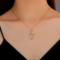 cartoon creative fashion love bear pendant necklace sweet and cute girl clavicle chain new ladies necklace 2021