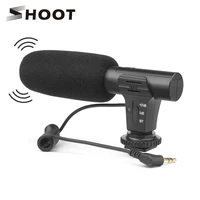 shoot 3 5mm stereo camera microphone vlog photography interview digital video recording microphone for nikon canon dslr camera