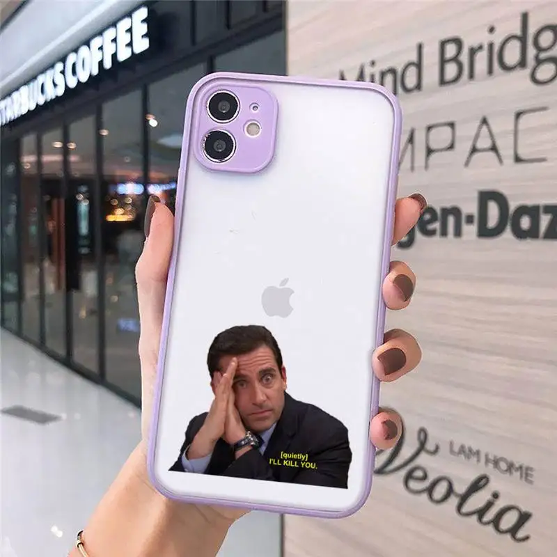 

Michael Scott The Office luxury design Phone Case matte transparent For iphone 7 8 11 12 plus mini x xs xr pro max cover