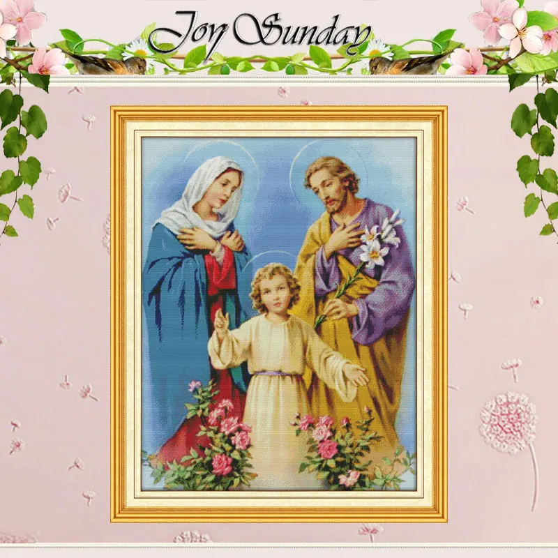 

Holy Family Patterns Counted Cross Stitch DIY 11 14CT Cross Stitch Set Wholesale Chinese Cross-stitch Kits Embroidery Needlework