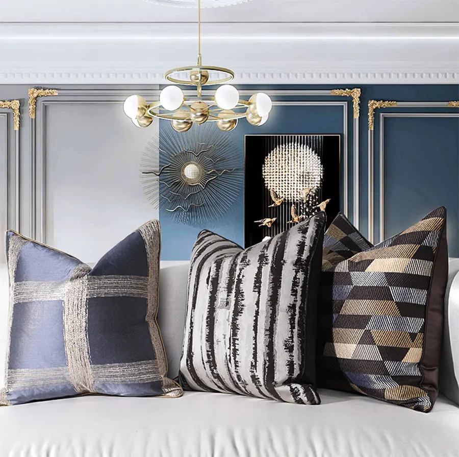 

Fashion cool grey blue red abstract decorative throw pillow/almofadas case 45 50,european modern cushion cover home decorating