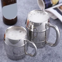 new 1pc 300450ml portable stainless steel double layer coffee beer mug drinking cup easy to clean %d0%bf%d0%b8%d0%b2%d0%bd%d0%b0%d1%8f %d0%ba%d1%80%d1%83%d0%b6%d0%ba%d0%b0