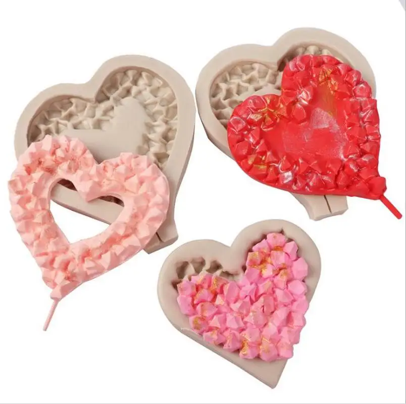 

Форма для торта, алмазная любовь, Искусственный коралловый сахар, форма для помадки, шоколада, форма для Дня Святого Валентина