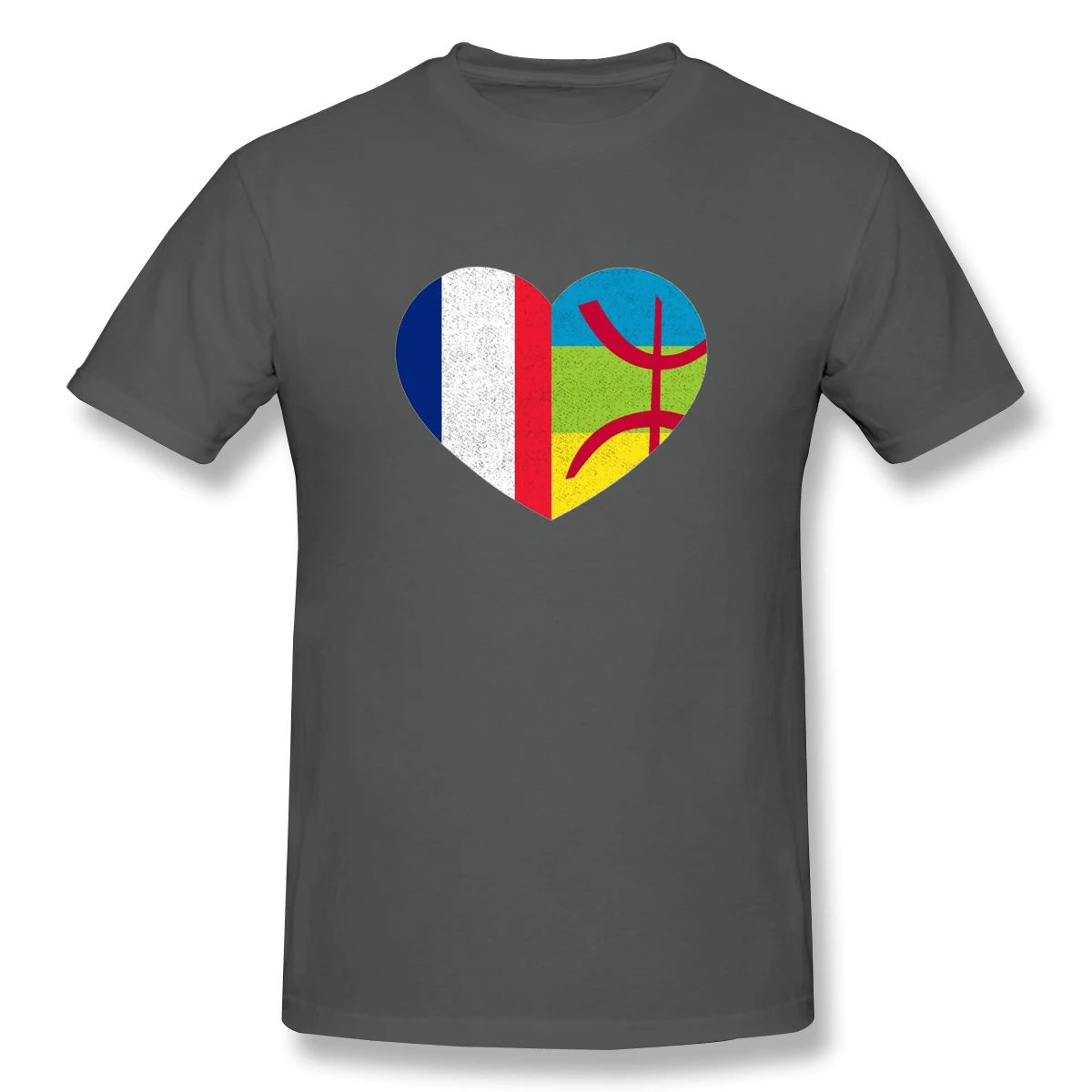 Мужская футболка с коротким рукавом Amazigh Kabyle Винтажная французским флагом и