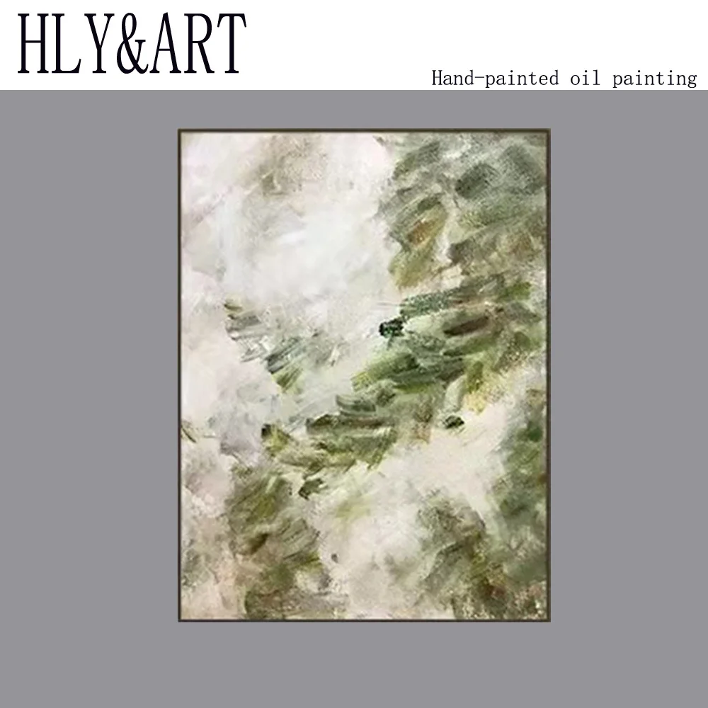 

Living room porch light luxury niche original hand-painted oil painting bedroom dining room decoration painting Wabi wind style