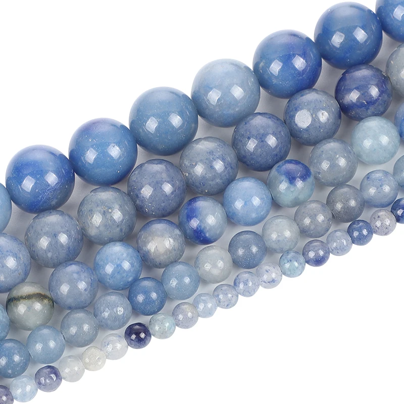 Круглые бусины для изготовления ювелирных изделий 4/6/8/кварц авантюрин мм синие