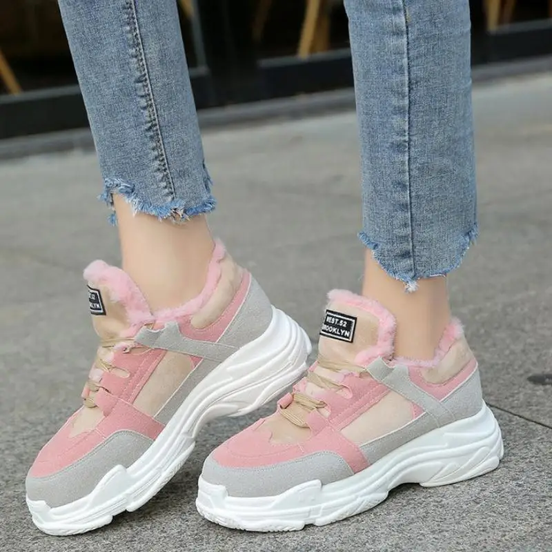 Coolcept/женские кроссовки теплая зимняя обувь на меху женская повседневная плоской