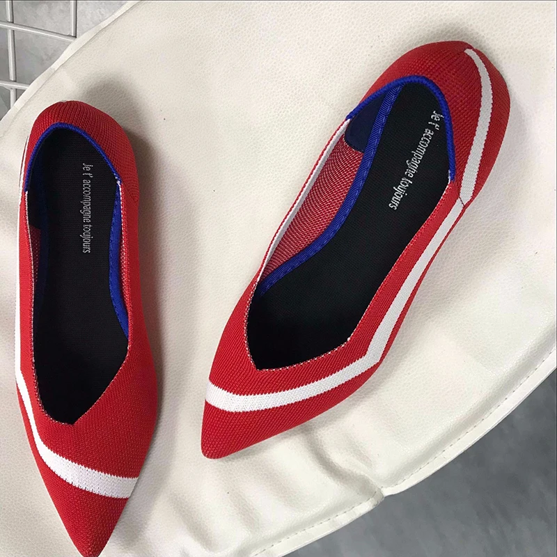 4 Женская обувь на плоской подошве; Zapatos De Mujer; сезон осень; коллекция года; лоферы; Ballerine Femme tenis feminino; повседневная черная женская обувь на плоской подошве с острым носком - Цвет: 4