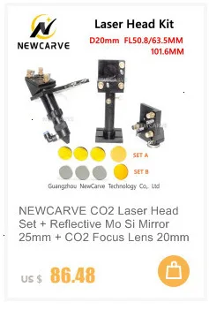 CO2 Focus Lens China ZnSe Laser Lenses Diameter 20MM FL 38.1 50.8 76.2 101.6 127mm For Laser Cutting Machine NEWCARVE
