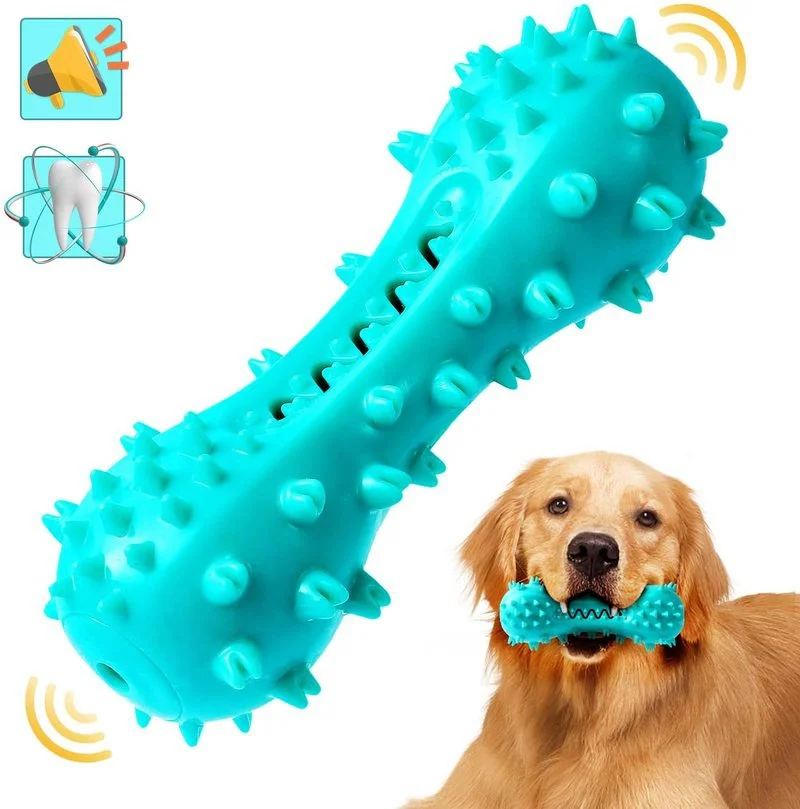 

Dog Chew Toothbrush Toys Squeaky Teeth Cleaning Toy for Aggressive Chewers Large Breed Indestructible Tough Stick Dental Care