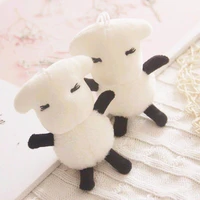 creative key chain cartoon design sheep doll lovely birthday gift attractive plush doll pendant gift for backpack