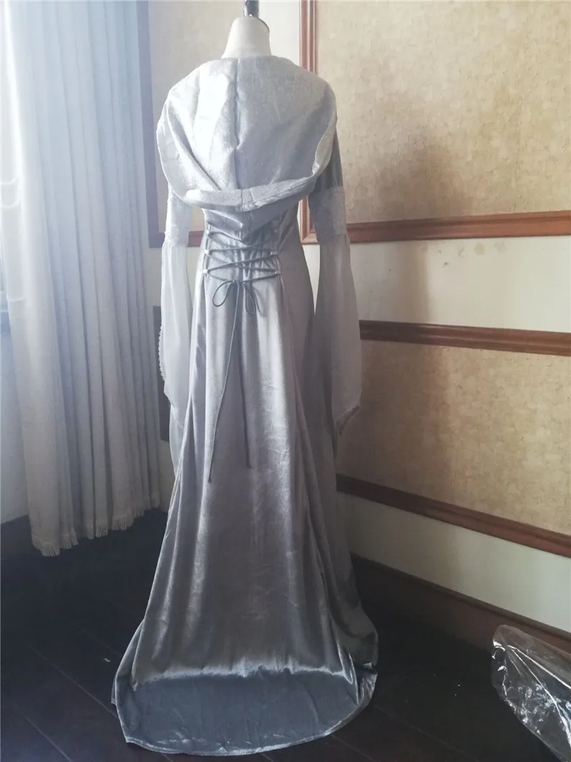 5XL размера плюс европейские Court Женские средневековый ретро дворец Туника Платье