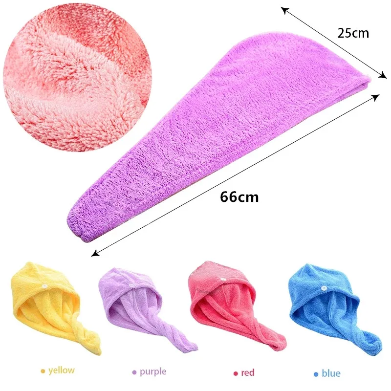 

Шапка для сушки волос для девочек, быстросохнущее полотенце для волос, шапка, головной убор, банная шапка, однотонное полотенце из микрофибр...