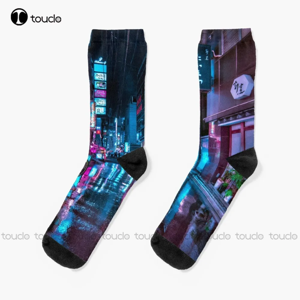 

Tokyo At Night - Shimbashi Socks Women Workout Sockss Personalized Custom Unisex Adult Teen Youth Socks 360° Digital Print Gift
