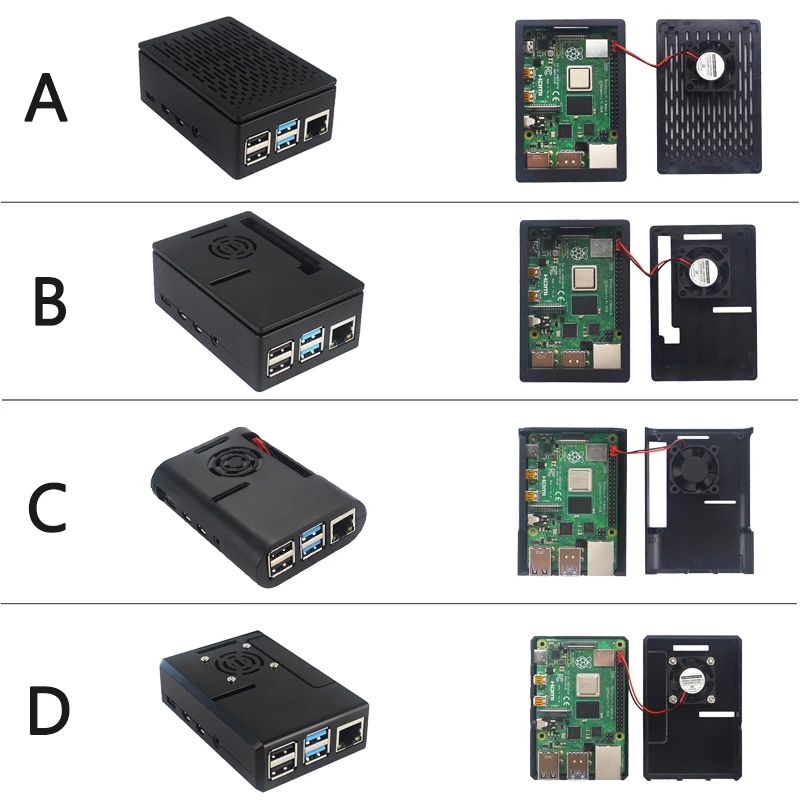 Оригинальный Raspberry Pi 4 Model B Kit + чехол из АБС пластика источник питания SD карта на