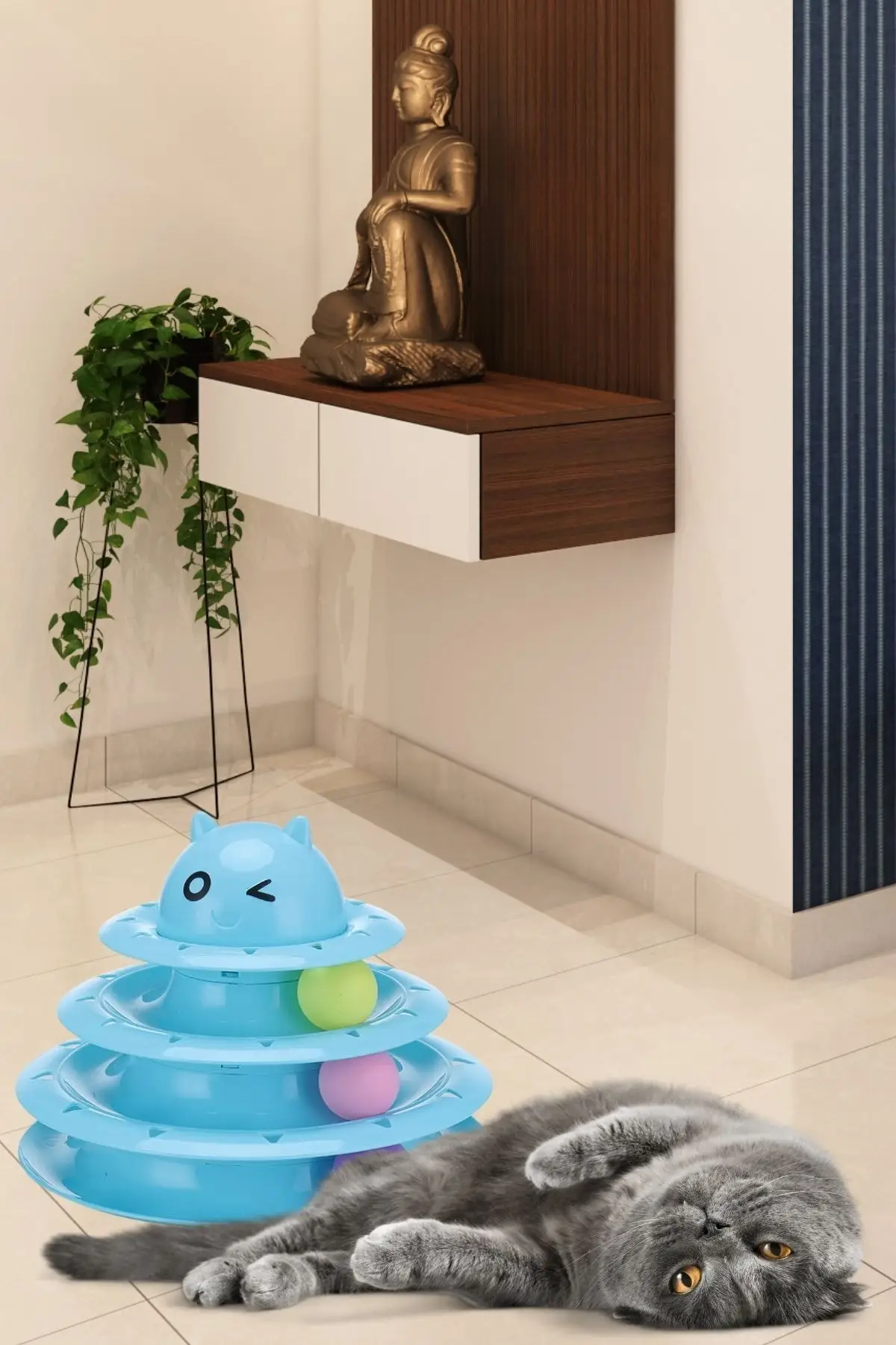 Cat Head 3-Tier Toy Fun | Дом и сад