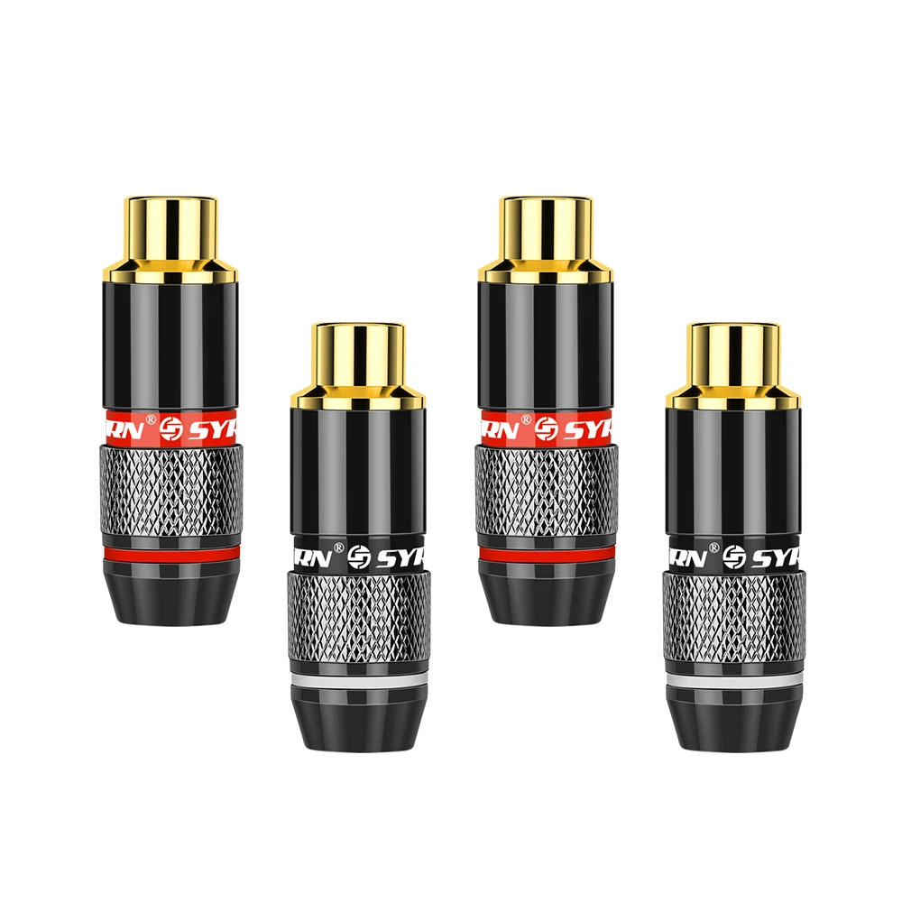 20 шт. Hi-Fi RCA Jack 24 к позолоченные штекерные двойные самоблокирующиеся Разъемы в
