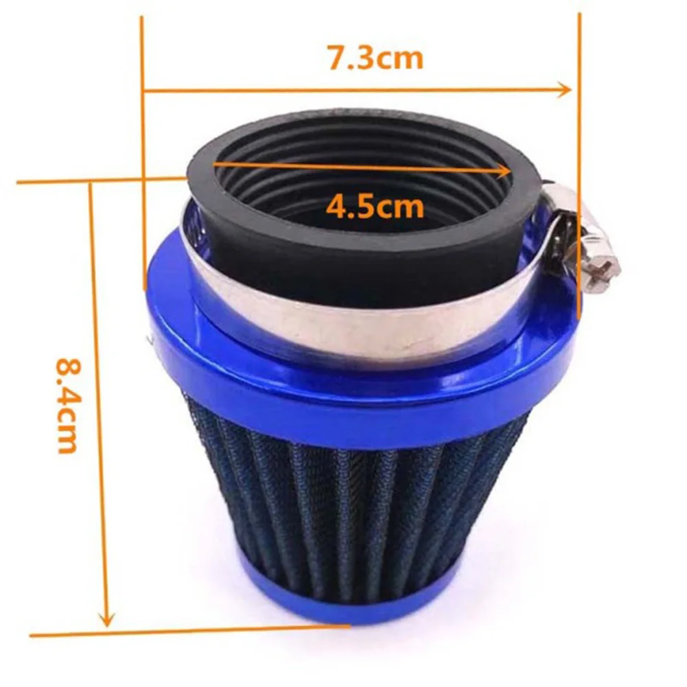 

Clamp-on Motorcycle Air Filter 39mm 48mm 54mm Cleaner Tapered Pod Filter Blue Easily Installation Personal Car Elements