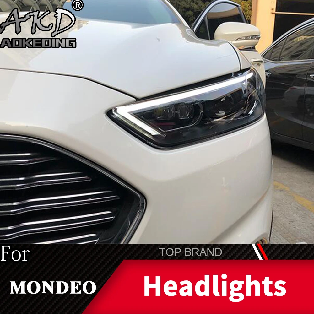 Передняя фара для Ford Fusion Mondeo 2013 2017 фары Противотуманные Дневные ходовые огни DRL H7