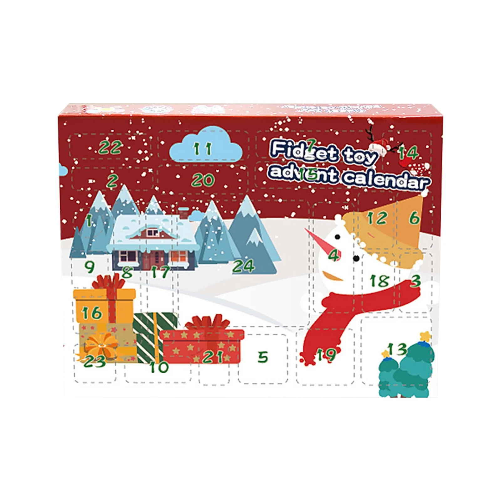 

Christmas Countdown Calendar 24 Days For Children And Adults To Ease Anxiety Fidget Toys Simple Dimple Fidget Toy Anti-stress