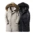 Мужские длинные пуховые парки, теплая ветрозащитная куртка со съемной шапкой и большим меховым воротником, модная верхняя одежда на молнии с капюшоном, мужское зимнее пальто 2021 - изображение