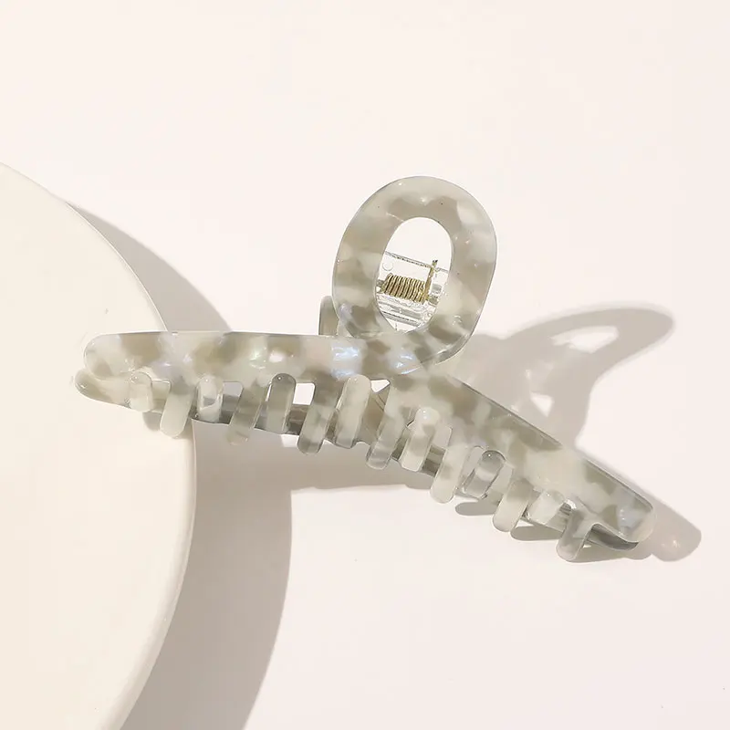 

Korean Leopard Print Large Hair Claws Acrylic Hair Clip Women Girl Geometric Barrettes Acetate Cross Hairpins Hair Accessories