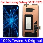 100% Оригинальный AMOLED дисплей для Samsung Galaxy S10E S10 E G970F G970 SM-G9700 Полный ЖК-дисплей сенсорный экран дигитайзер Запасные части